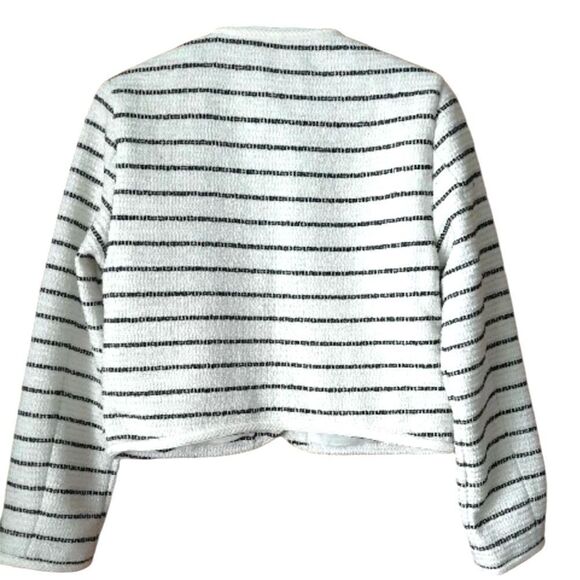 NEW Abercrombie And Fitch Collarless Tweed Jacket - Picture 6 of 8